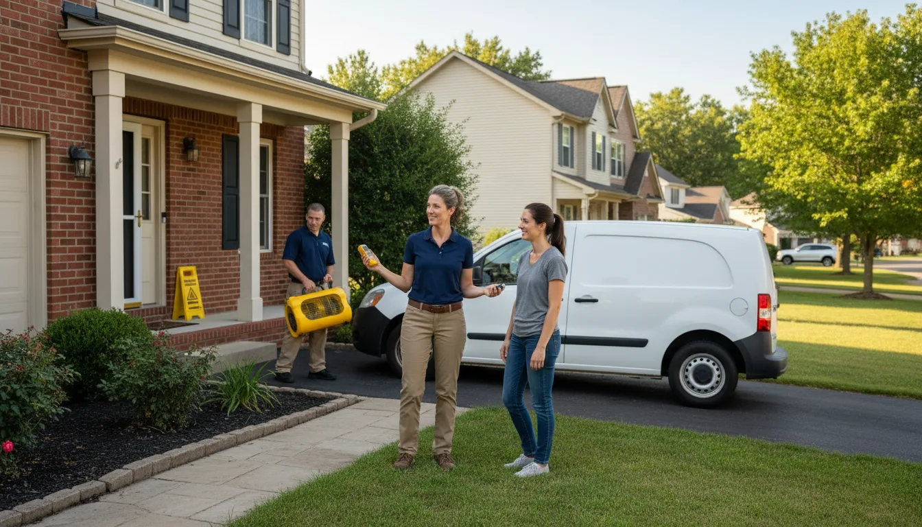 Residential water damage restoration in Rochester Mills, PA